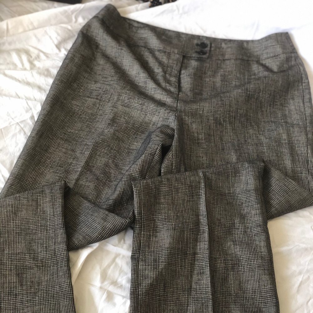 Anne Klein Wool Blend Metallic Micro Plaid 12